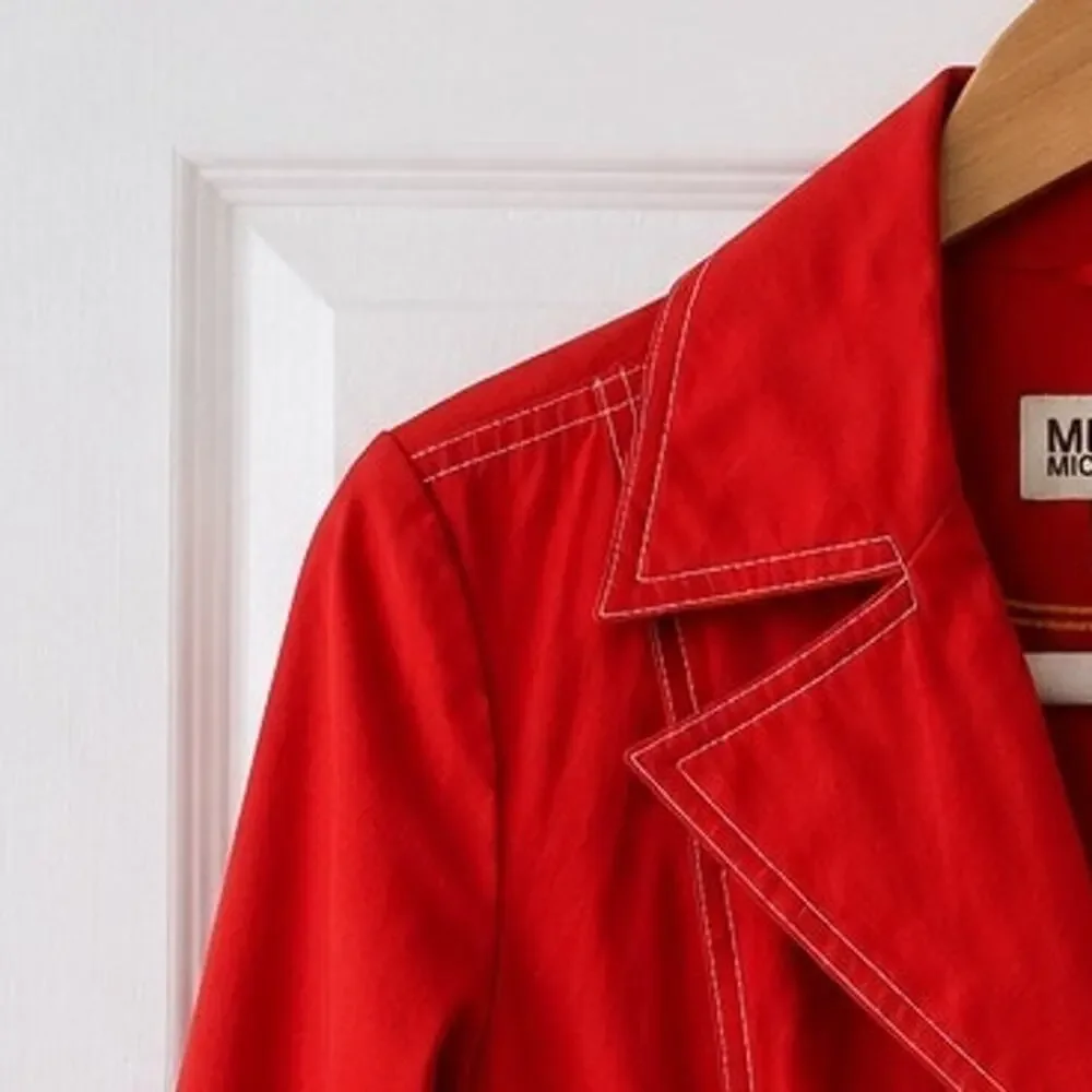 Vintage Michael Michael Kors Red Trench Coat Jacket